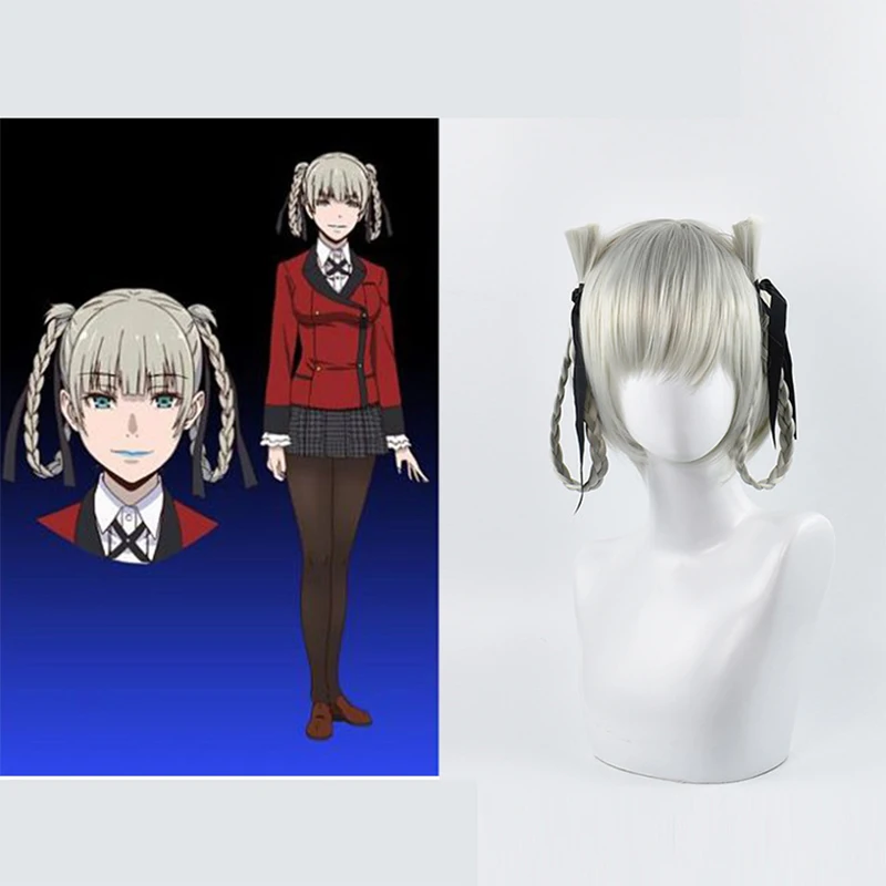 

Kakegurui Cosplay Wig Momobami Kirari Cosplay Wig Compulsive Gambler Carnival Halloween Party Hair Heat Resistant Synthetic Hair
