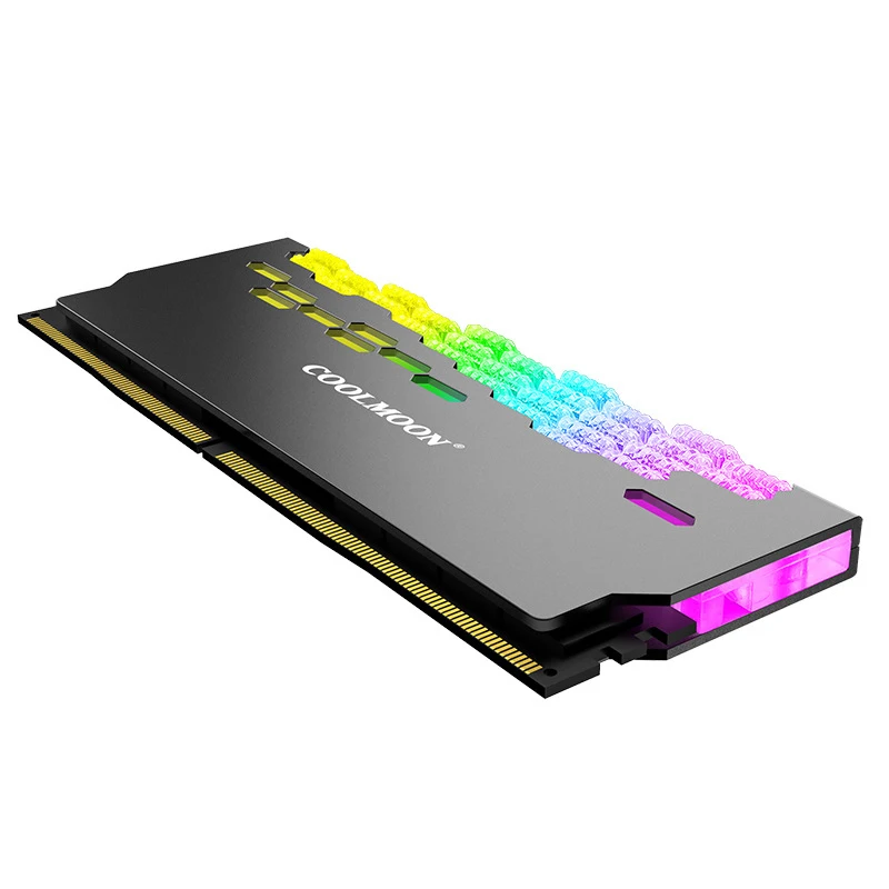 

COOLMOON RA-2 Memory Heat Sink, 3PINx2+4PINx1 5V Shenguang Sync ARGB Desktop Memory Module Cooling Vest