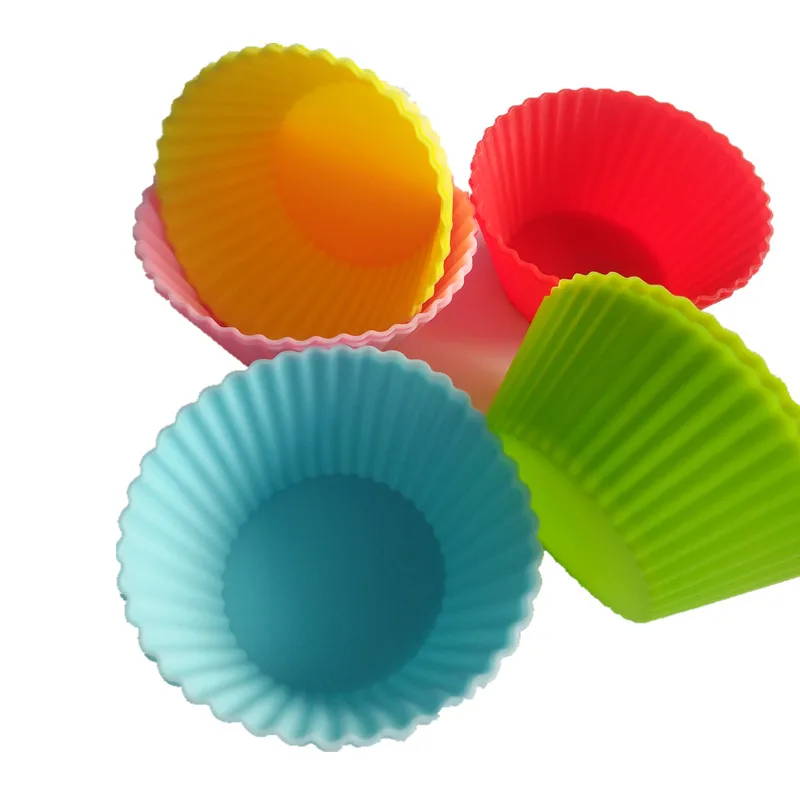 12 шт./лот форма для капкейков 7 см Кухонное ремесло цветные работы силиконовые