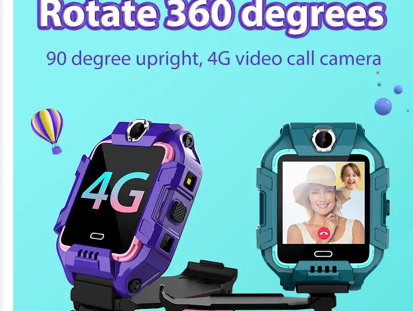 Умные часы для детей 4G PS WiFi LBS SIM-карта двойная камера поворот на DHL градусов 5 шт.
