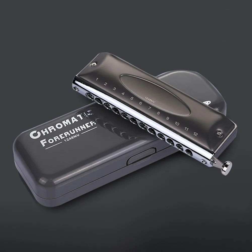 

EASTTOP Chromatic Harmonica Key Of C 12 Hole 48Tone Mouth Organ Music Instruments 1248NV Pocket Size Without Membrane Toys Gifts