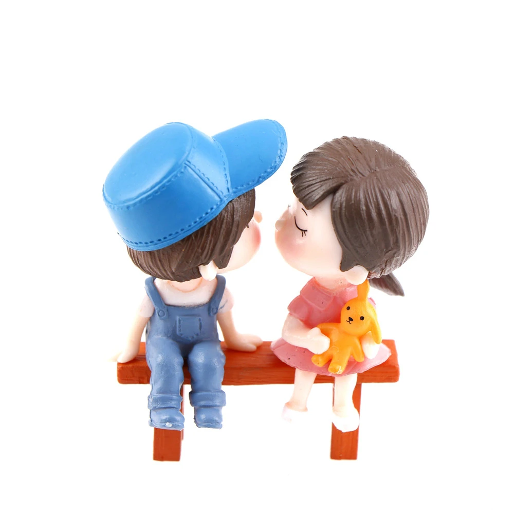 Симпатичные парные фигурки сказочные садовые миниатюрные украшения ПВХ в виде