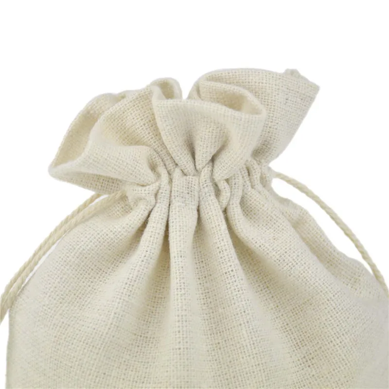 10PCS (11 Size) Linen Jute Cotton Drawstring Gift Bags Jewelry Bag Birthday Wedding Party Candy Pouch | Дом и сад