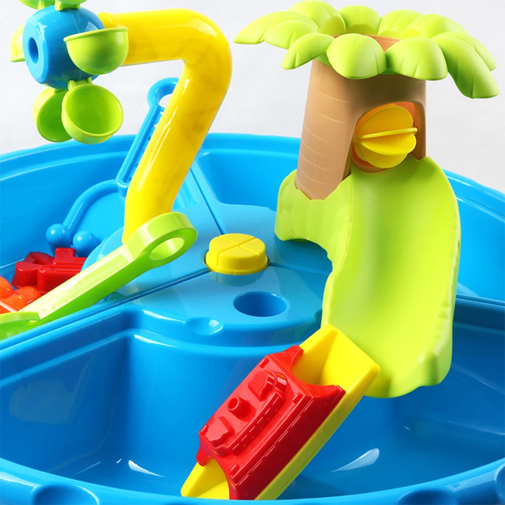 

22pcs Kids Sand Water Activity Play Table Child Fun Outdoor Sandpit Toys Set