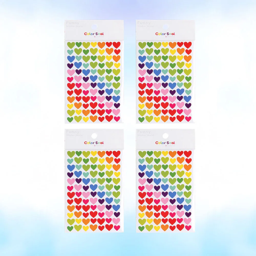 

24pcs Self Adhesive Sticky Color Coding Labels Removable Small Loving Heart Stickers for Classroom Organization Decorations Yard