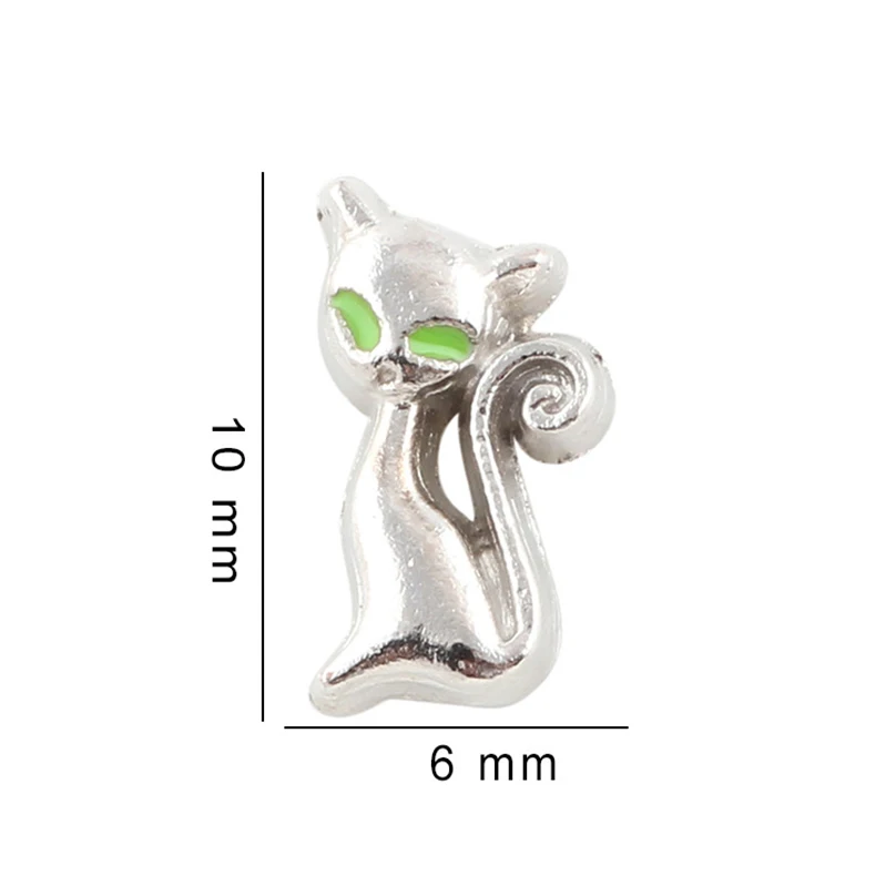 

20Pcs/lot Cat Floating Charms Hand-made DIY for Glass Lockets