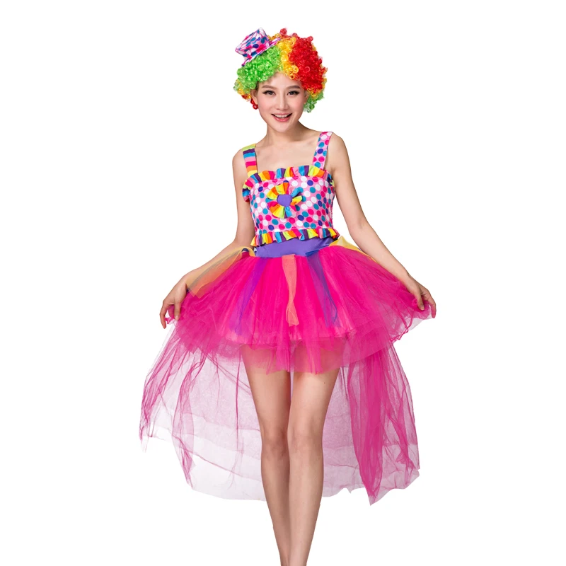 Женский костюм клоуна для косплея взрослых вечеринки на Хэллоуин карнавал