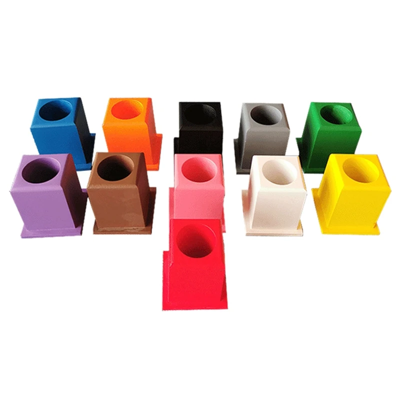 Раннего развития детей Язык Обучающие игрушки деревянные 11-Цвет держатель для