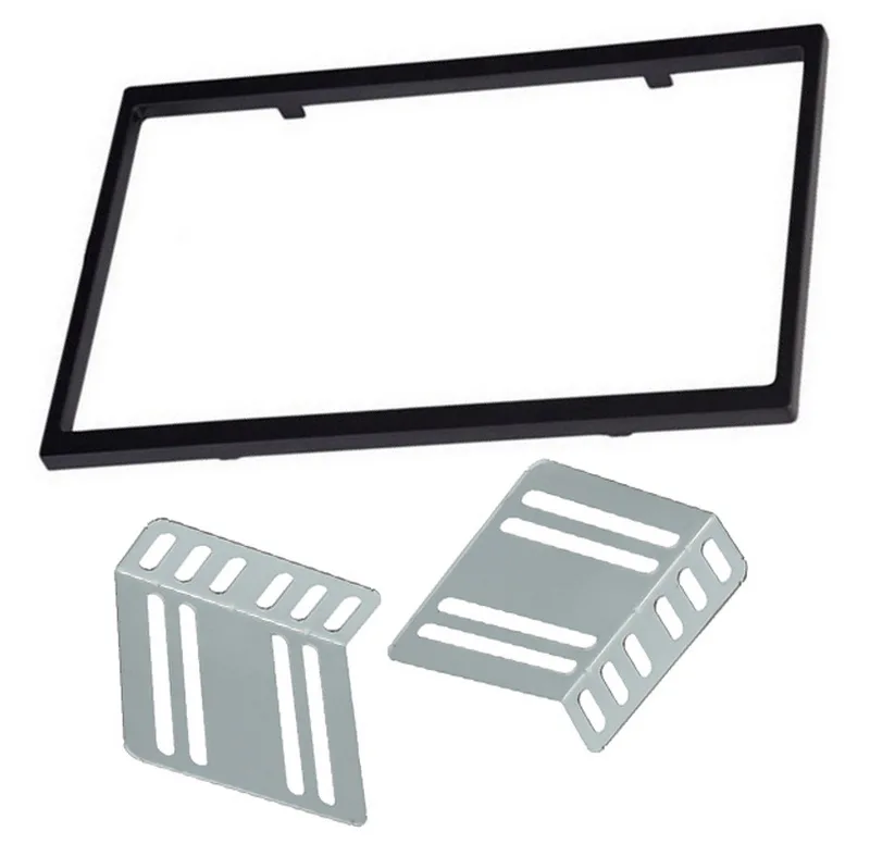 Автомагнитола 2 Din рамка для панели установки отделка из металла + ABS черный