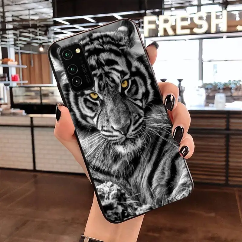 Чехол для телефона с изображением белого тигра животного Samsung S20 plus Ultra S6 S7 edge S8 S9 S10
