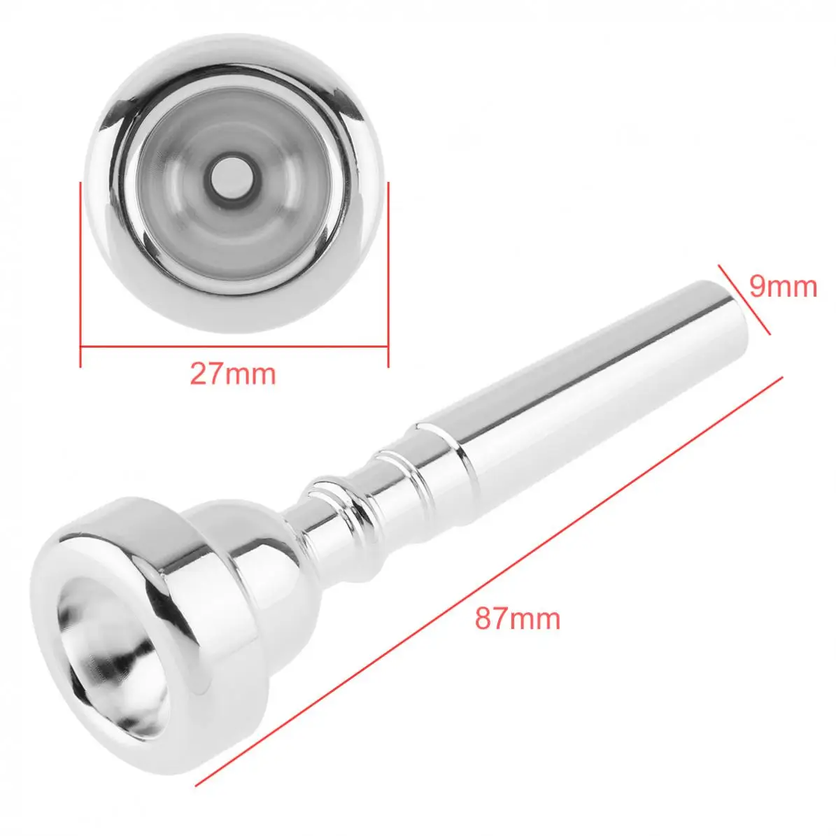 Trumpet Mouthpiece 3C 5C 7C Silver Plated Copper Alloy Professional with Rich Tone | Спорт и развлечения