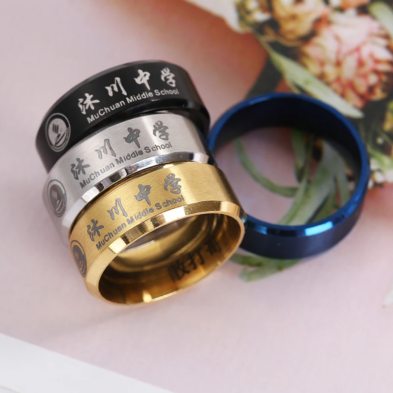 Индивидуальное кольцо с именем для мужчин и женщин значок из нержавеющей стали