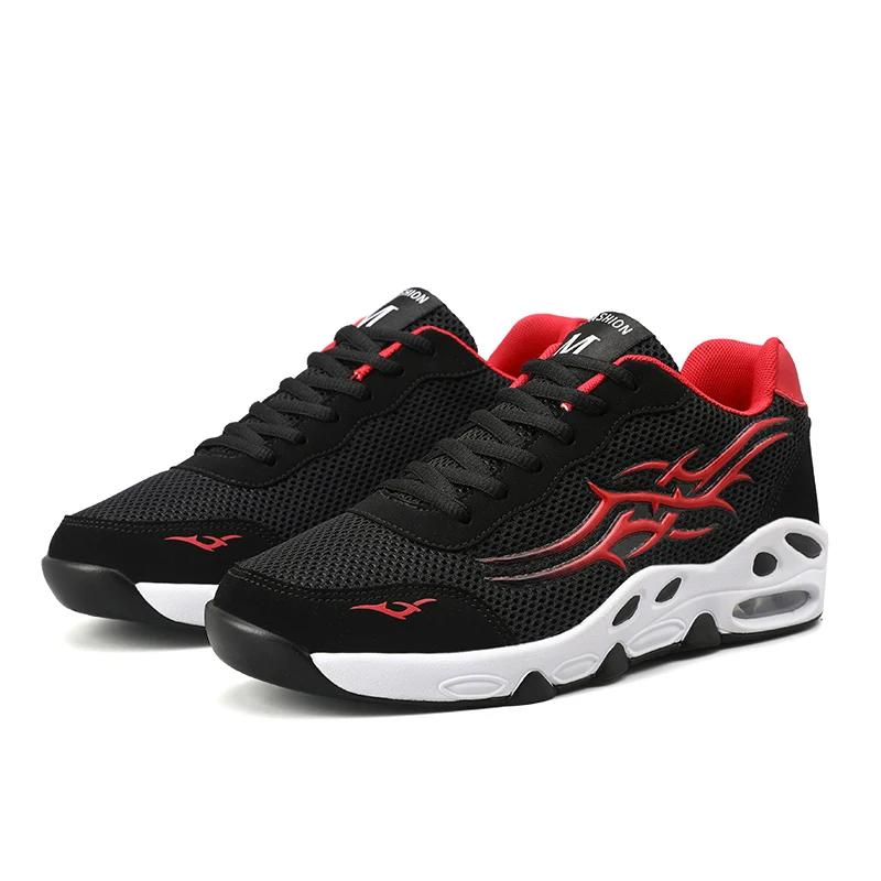 Black red Air 90 кроссовки с подушками, мужские сетчатые дышащие кроссовки, нескользящая спортивная обувь, конкурентоспособная спортивная обувь, zapatillas hombre Deportiva - Цвет: Black red