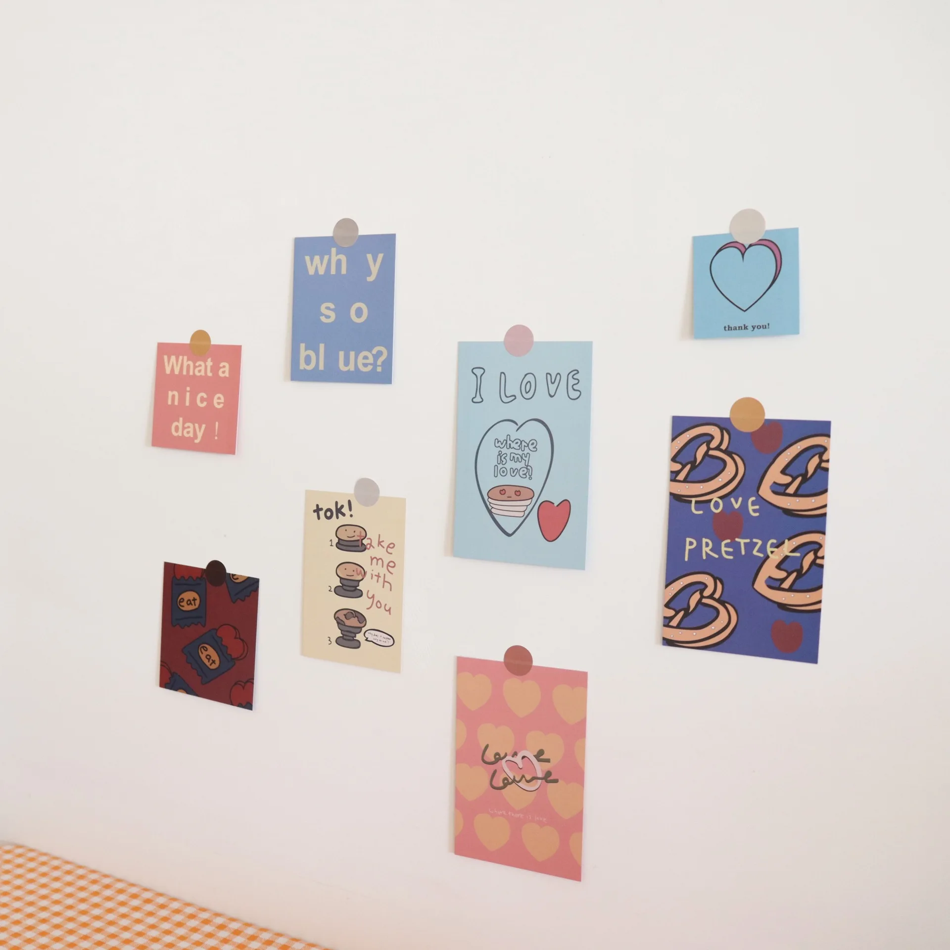 8 листов Набор открыток для торта на день рождения цветная креативная английская