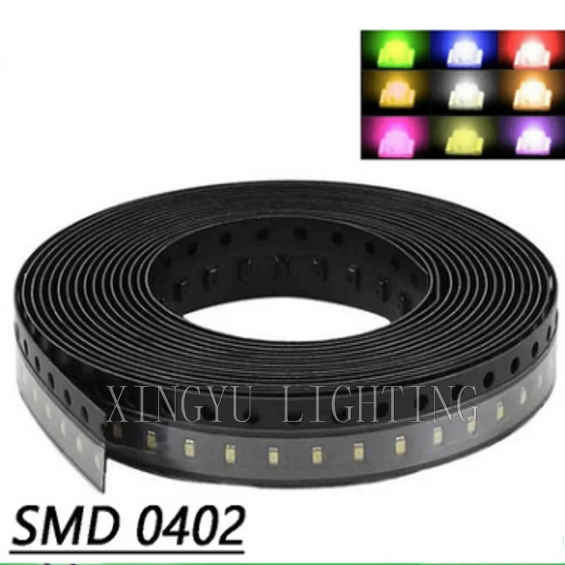 100 шт. светодиодный светильник полноцветный красочный чип RGB 1010 светодиод 0402 для