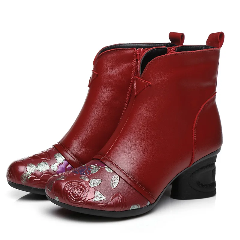 GKTINOO/женские ботинки из натуральной кожи Коллекция 2021 года Модные ручной работы в