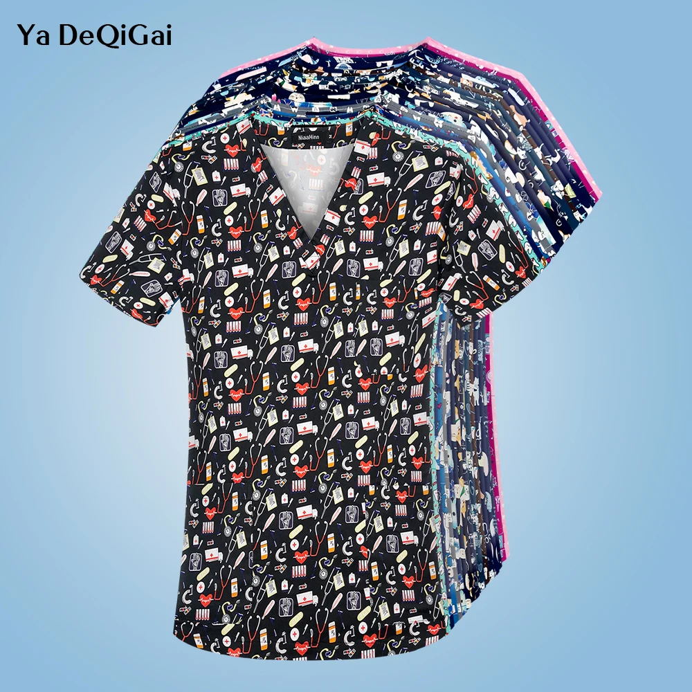 

High Quality Spa Uniform Pet Grooming Agency Work Medical Scrubs Tops Beauty Salon Workwear Unisex Lab Health Workers Clothes