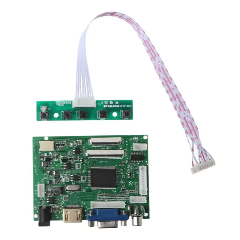 1Set HDMI VGA 2AV 40/50 Pins PC Controller Board Module for Raspberry PI 3 EJ101IA-01G 8 Bit IPS LCD Display Driver