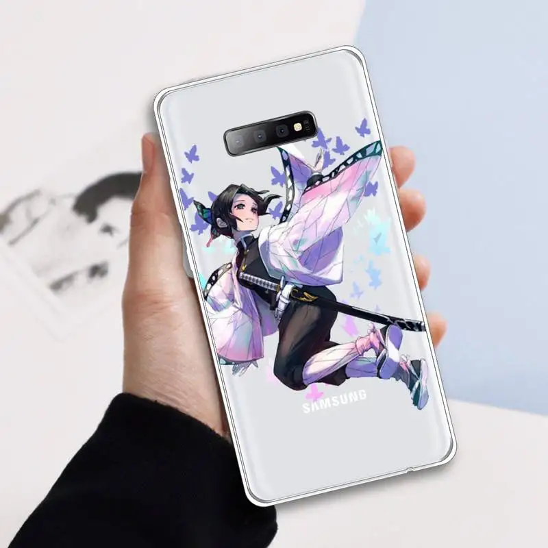 

Kochou Shinobu Demon Slayer anime Phone Case Transparent For Samsung Galaxy A 71 21s S note 8 9 10 plus 20 ultra