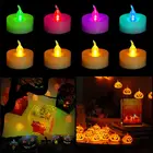 Светодиодные электронные свечи на батарейках, беспламенные украшения для свадьбы, праздника, дня рождения, аксессуары, 4 шт.