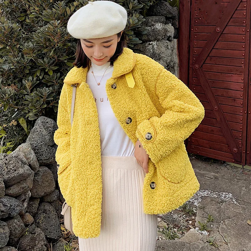 2019 зимнее женское пальто из искусственного меха овечья шерсть шерпа куртка
