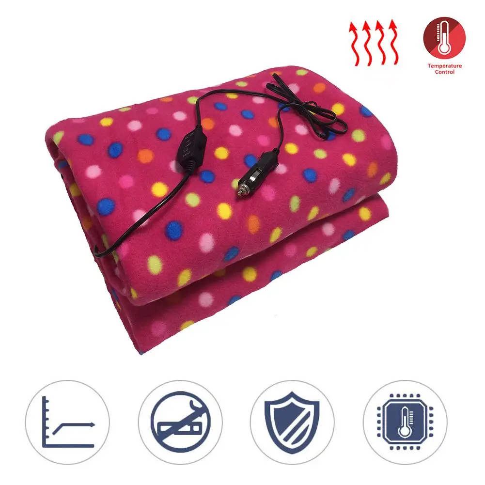 

Car Heating Blanket Energy Saving Warm 12V Timing Heating Blanket Large Size Thermostatic Winter Electric Blanket 145x100CM