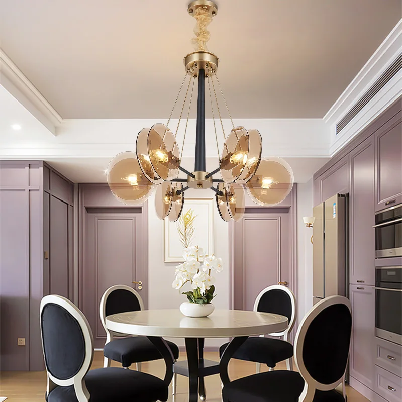 

Post-modern creative glass fashion living room chandelier light luxury art bedroom study designer model room chandelier