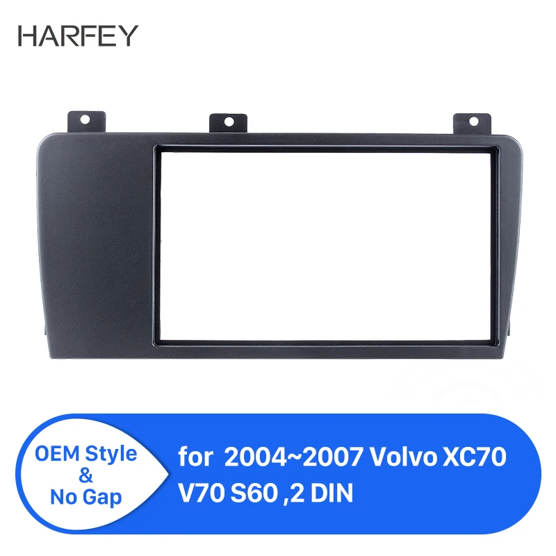 Harfey двойная Din Автомобильная рама Fascia Для Volvo XC70 V70 S60 2004-2007 автомобильная