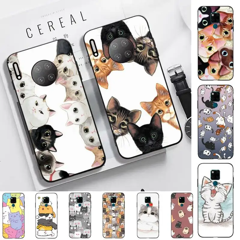 

Cat Cute Kitten Catling Phone Case for Huawei Mate 20 10 9 40 30 lite pro X Nova 2 3i 7se
