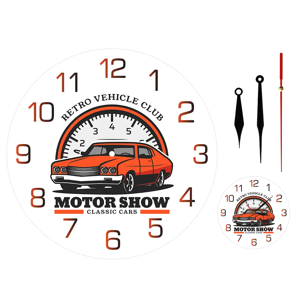 Ретро автомобиль клуб декоративные настенные часы моторное шоу транспорт стены