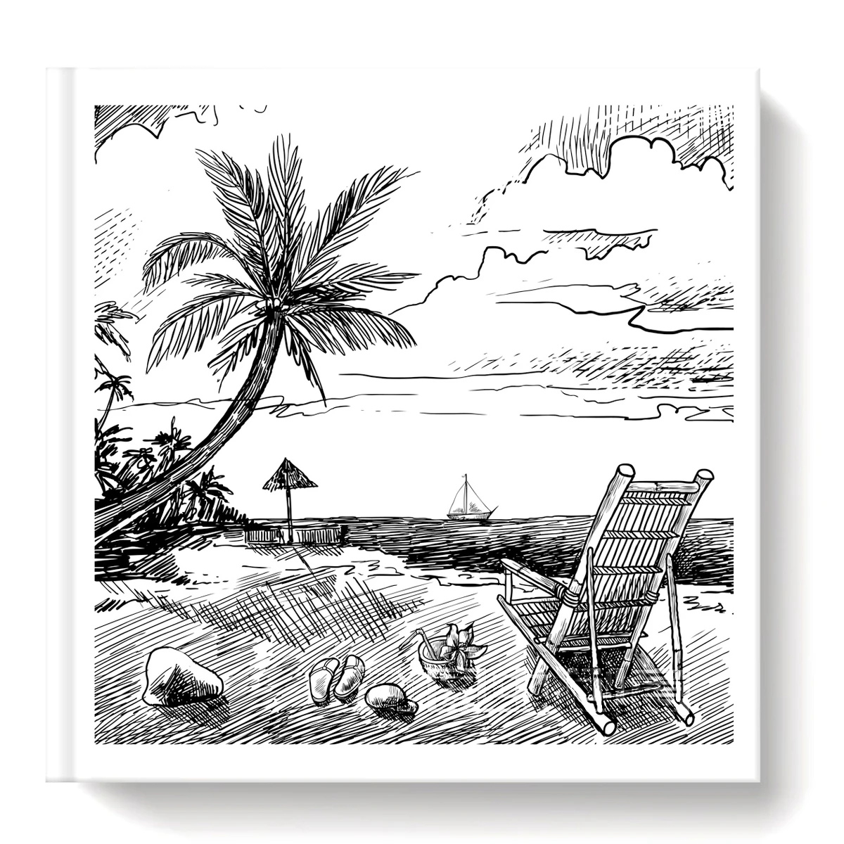 

Beach Scenery Transparent Clear Stamps For DIY Scrapbooking/Card Making Stamps Fun Decoration Supplies