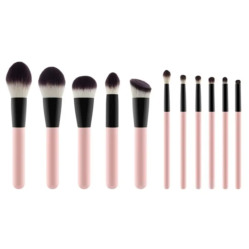 Набор кистей для макияжа из мягкой нейлоновой щетины 11 шт.|Аппликатор теней век| |