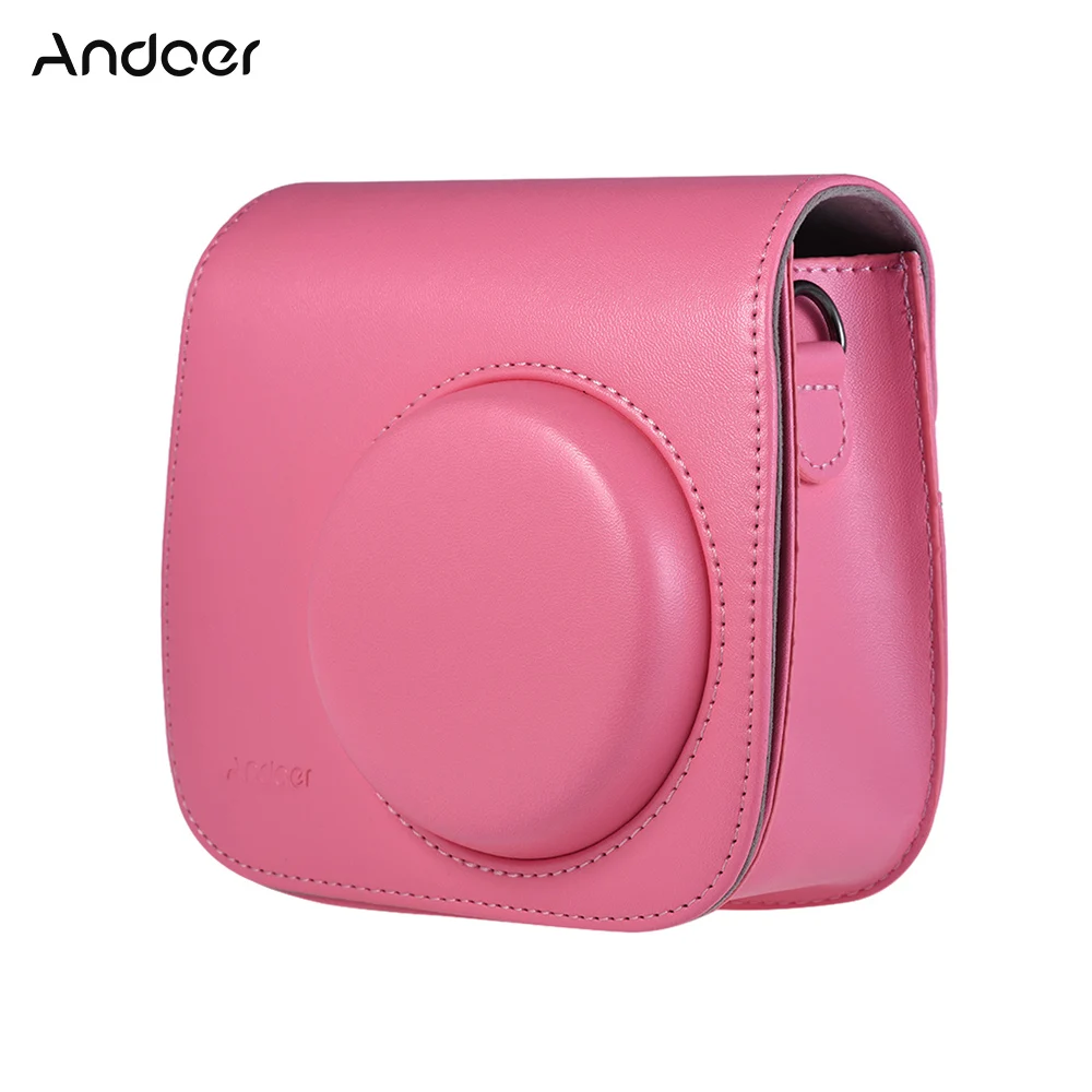 Andoer полиуретановый чехол для мгновенной камеры с ремешком Fujifilm Instax Mini 9/8/8 +/8s Smokey