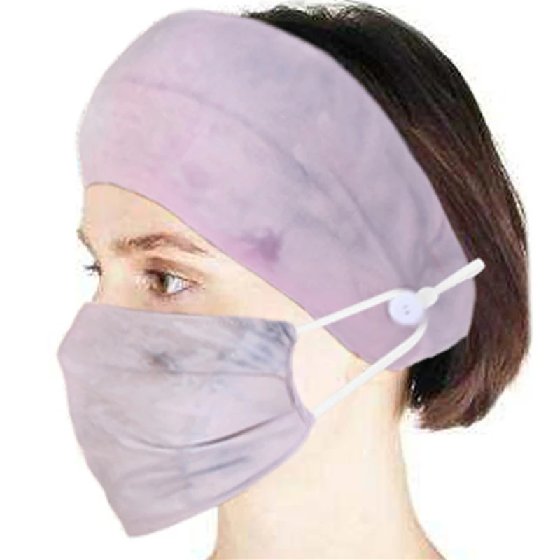 2 шт./компл. 2020 модный головной убор на пуговицах с маской для лица повязка голову