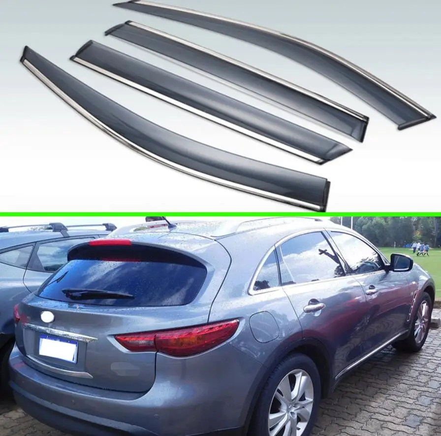 Для Infiniti QX70 S51 2013 2014 2015 2016 2017 2018 2019 пластик внешний козырек вентиляционные Шторы