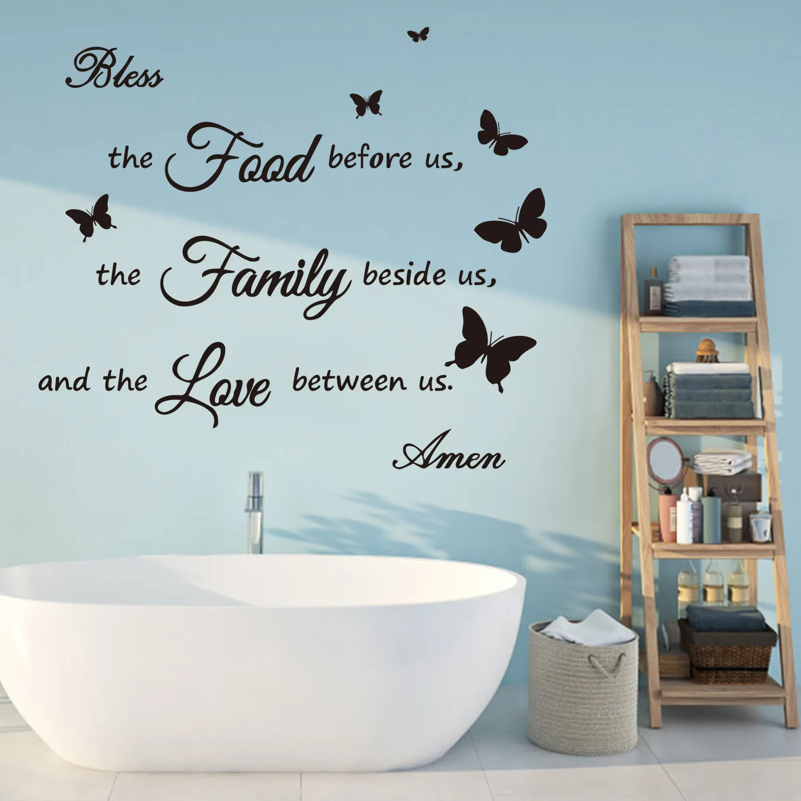 Кухня предварительно еды молитва стикер с пословицами декоротивная наклейка для