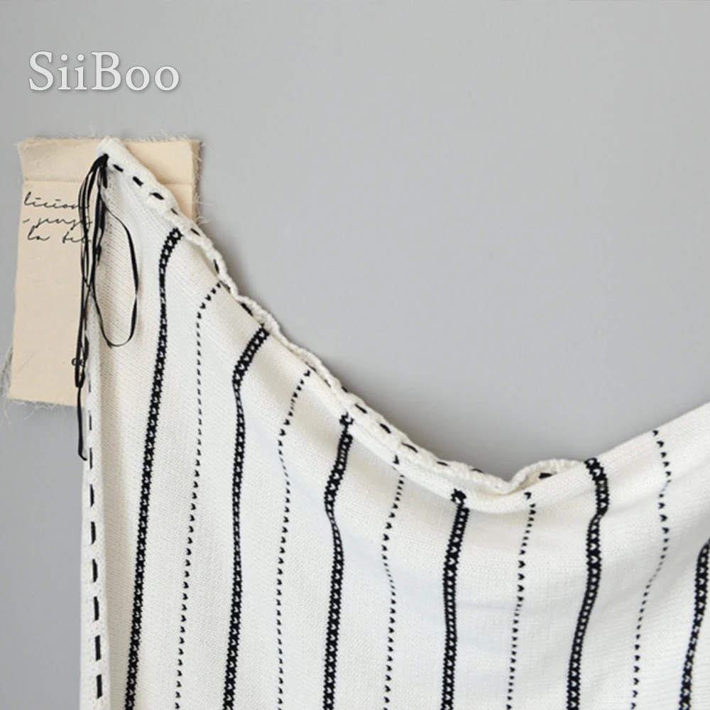 Корейский простой стиль белый с черной полосой летний свет для кровати дивана