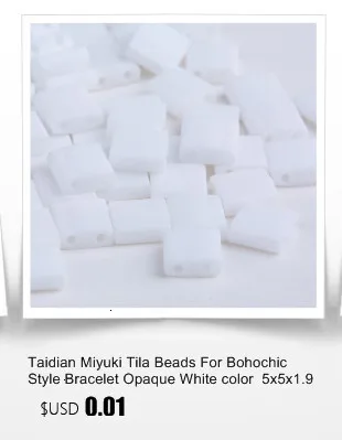 Taidian Miyuki Delica Seed Bead 11/0 для Broderie De Perles Francaises непрозрачный белый DB1-40 1,6x1,3 мм около 1000 штук