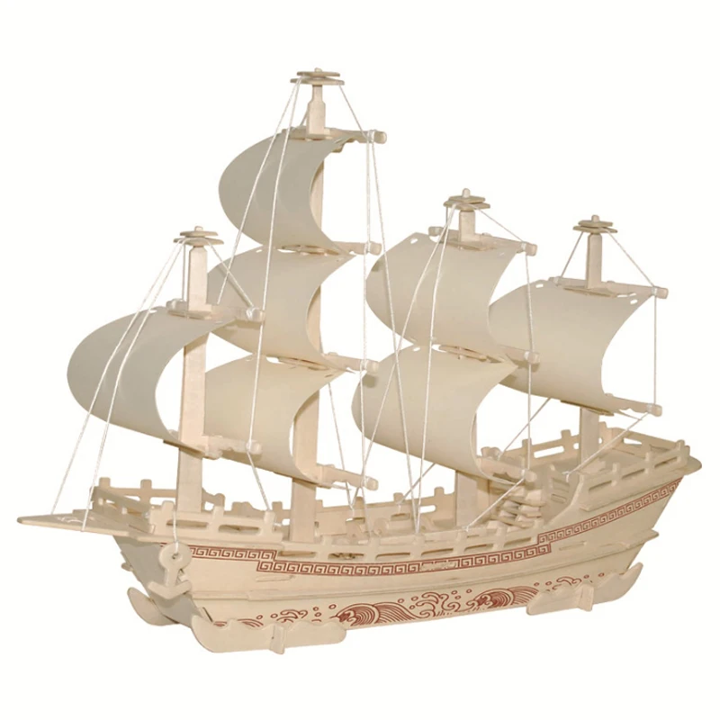 Пазлы 3D деревянные для детей детская игрушка обучения паруснику настольное