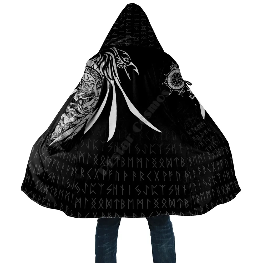 Fenrir Blood Cloak Tattoo Style Толстовка с 3D принтом для мужчин и женщин Зимняя флисовая