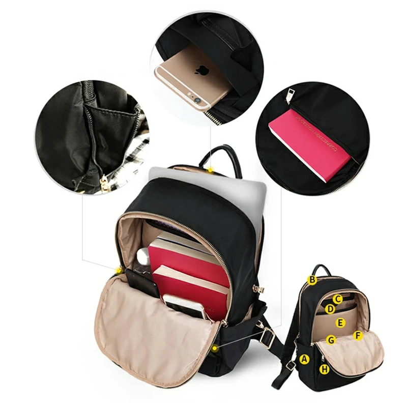 

2021 New Korean Style Bags Backpack Oxford Cloth Shoulder Computer Bag Women Large-capacity Waterproof Travel School Bag