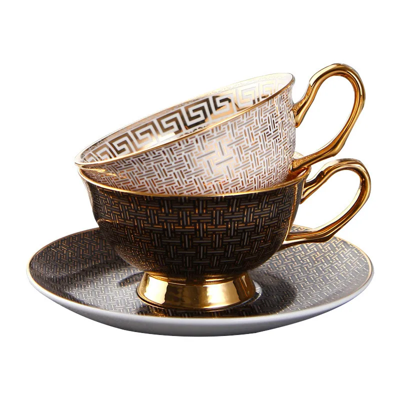 

Nordic ins wind bone porcelain couple coffee cup set European small luxury ceramic afternoon tea flower teacum