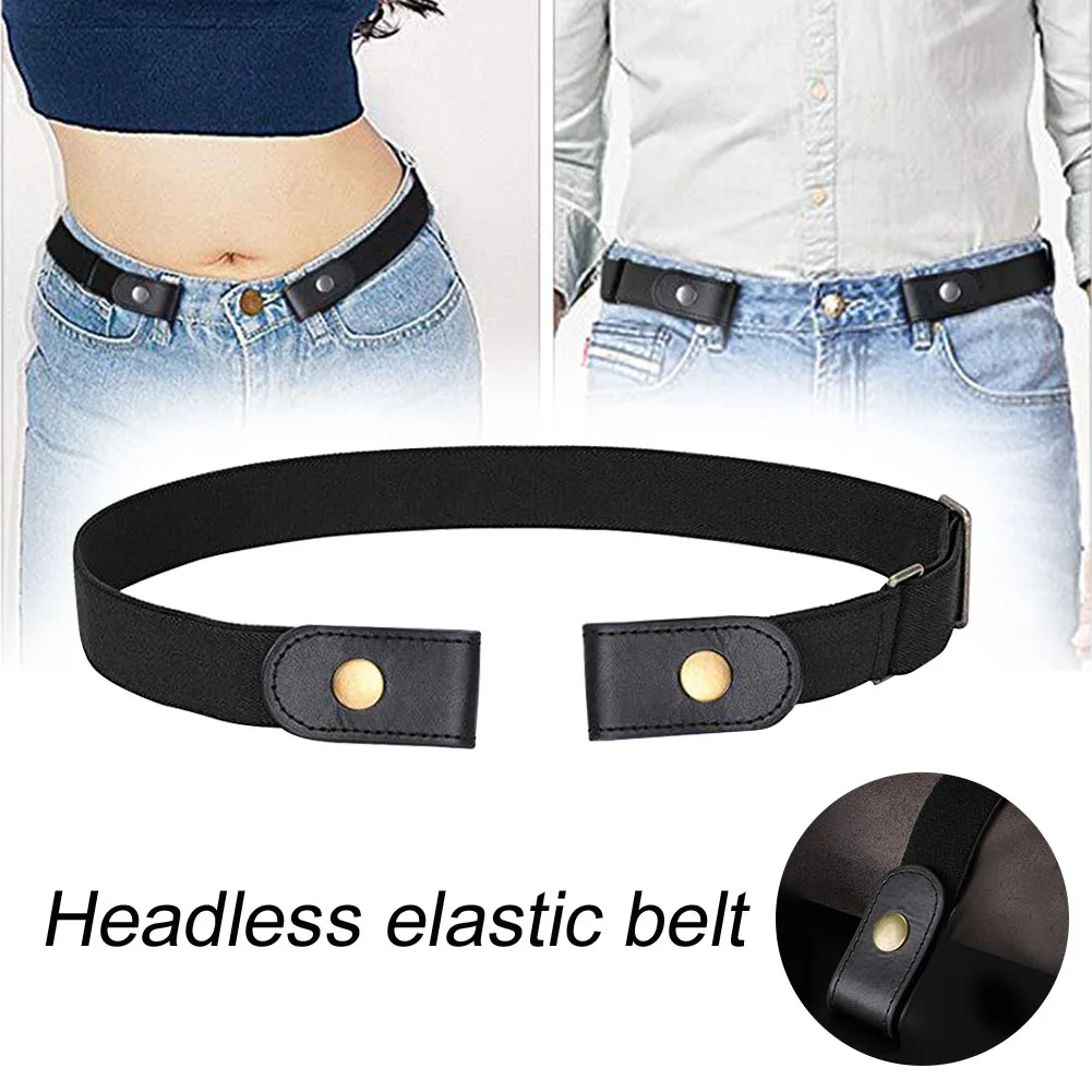 

Men Women Adjustable Kids Adults Jeans Pants Solid Stretch Elastic Black Invisible Accessory Waist Dresses Soft No Buckle Belt