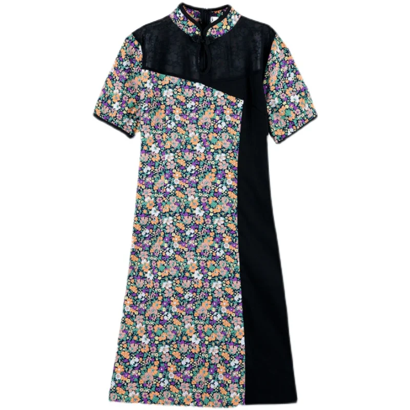 

Женское платье-миди с коротким рукавом, размеры до 6xl