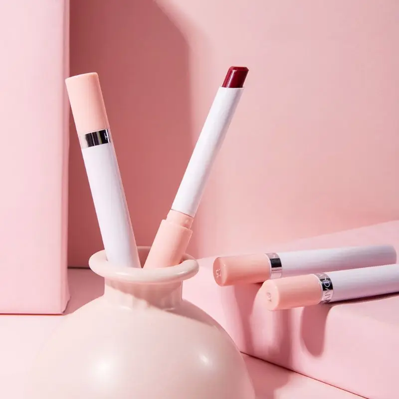 

4 Colors Smoke Tube Lipstick Set Long Lasting Moisturizing Matte Lip Gloss Cigarette Box Women Makeup Cosmetic Supplies