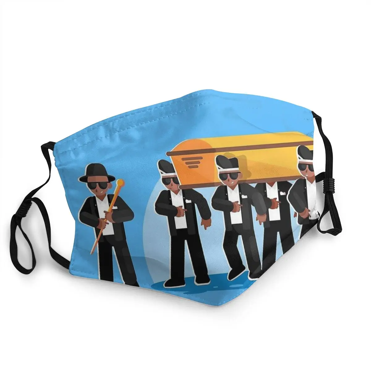 Смерть Танцы мем моющиеся Mascarillas рот гроб для танцев в стиле поп-многоразовые