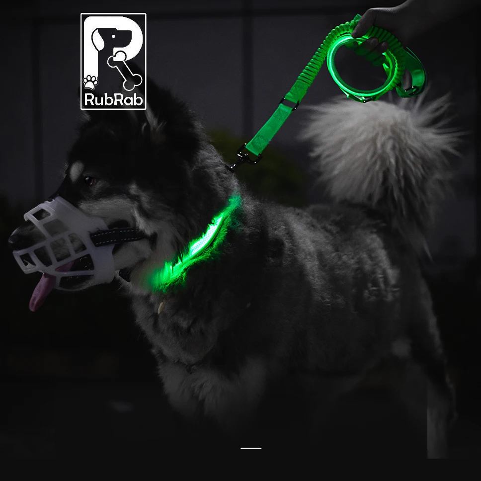 Нейлоновый светодиодный поводок для собак ночная безопасность мигающий