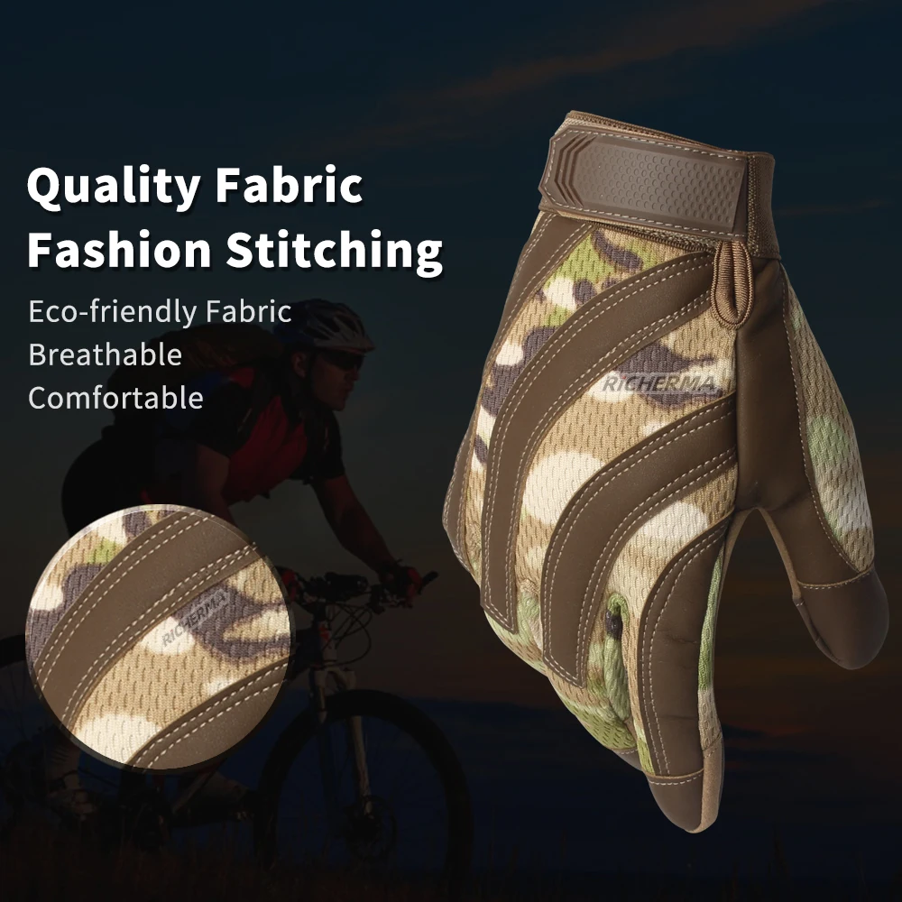 Перчатки мотоциклетные зимние камуфляжные Нескользящие с сенсорным