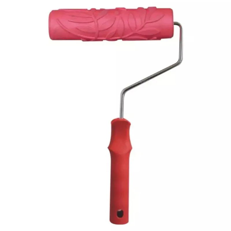 

1Pcs Leaves Pattern Rubber Roller Embossed Texture Pattern Paint Roller Paint Brush Tool Home Wall Decoration