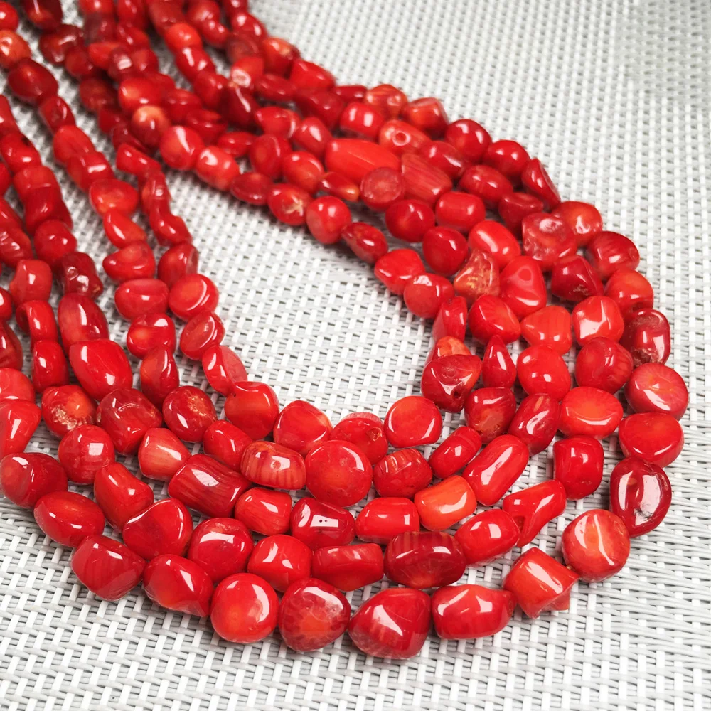 

Small Beads Round Red Coral Beads Charm Making for Women Men Neutral Jewelry DIY Bracelet Necklace Accessories 6x8mm